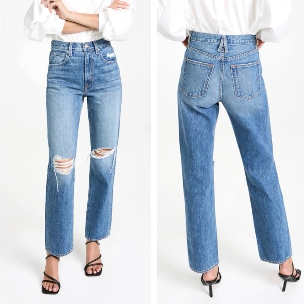 SLVRLAKE Blue Straight Leg Jeans